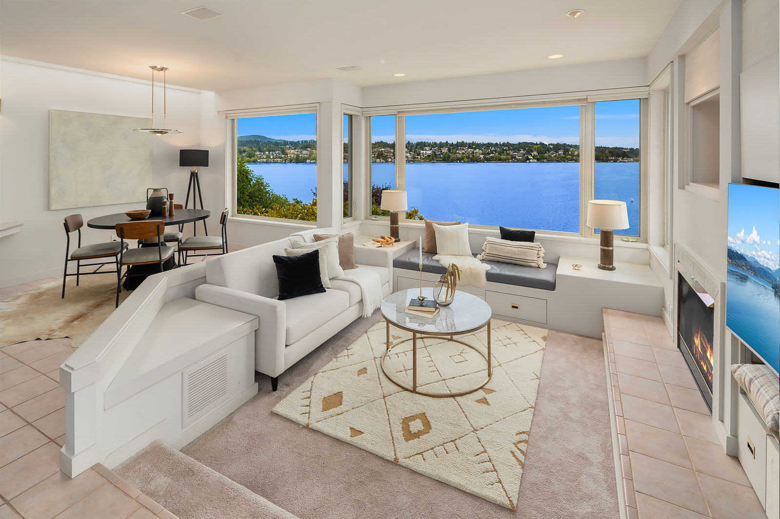 home staging design for mercer island washington waterfront home